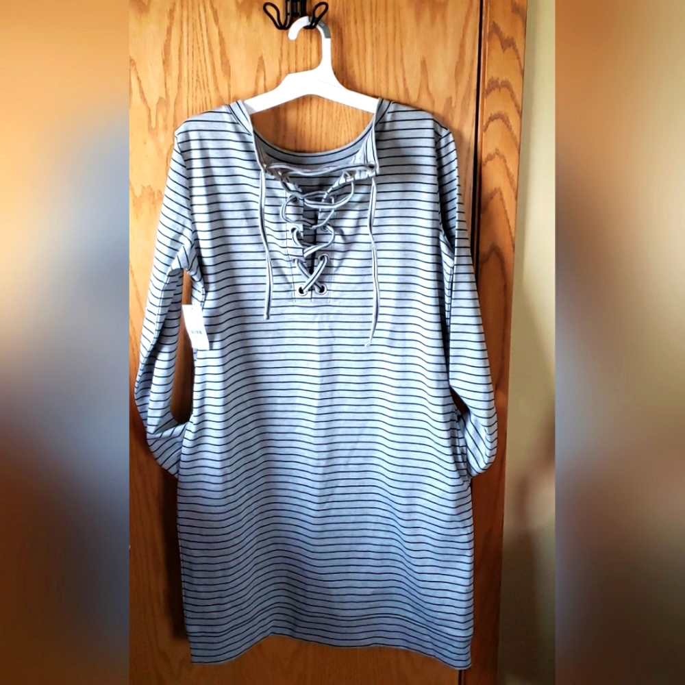 NY&C Soho Street Long Sleeve T-Shirt dress